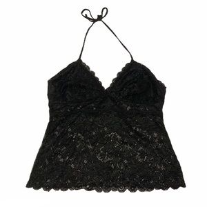 Moda International • Lace Halter Crop Top • XS